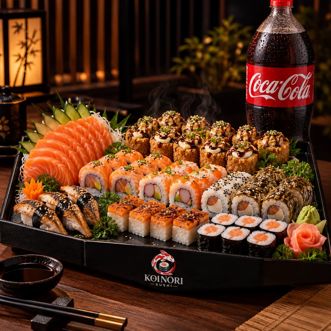 Festival Koi — 68 Peças + Coca-Cola 2L